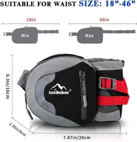 img 1 attached to 🎒 Waterproof Hiking Waist Bag Fanny Pack for Men and Women - Sunhiker Outdoor Waist Pack for Walking and Running