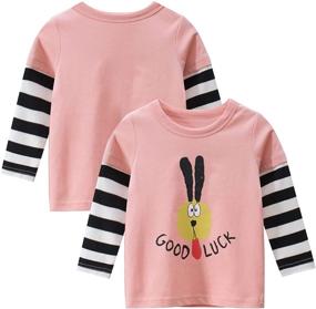 img 2 attached to Kumary Toddler Girls Long Sleeve T Shirts - Pack of 3 for Ages 2-6 Years