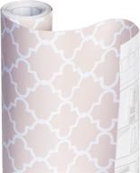 📏 smart design chantilly blush adhesive shelf liner - easy cut, peel, and apply - 18 inch x 20 feet - decorative kitchen drawer, countertop, cabinet, pantry, table cover paper roll - self stick contact logo