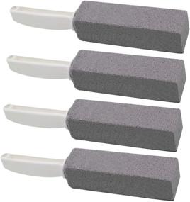 img 4 attached to 🚽 Efficient Toilet Bowl Cleaning: Tuodeal Pumice Stone with Handle & Brush Set, 4 Pack
