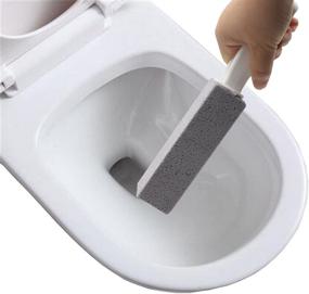 img 2 attached to 🚽 Efficient Toilet Bowl Cleaning: Tuodeal Pumice Stone with Handle & Brush Set, 4 Pack