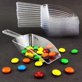 img 4 attached to 🍿 12PC Tytroy Clear Acrylic Plastic Candy Dessert Scoops - 6" Small Size for Kitchen Candy Buffet, Popcorn, Sugar, and Food