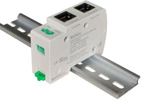 img 4 attached to WatchfulEye Gigabit Ethernet PoE Surge Protector with DIN-Rail Mounting and Full GDT Surge Protection, featuring 1-2 3-6 TVS Surge Suppression