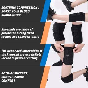 img 3 attached to 🧘 JBM Knee Brace Soft Non Slip Knee Pads - Breathable Knee Compression Sleeve for Fitness, Exercise, Basketball, and Running - Elastic Anti-Collision Pads (One Pair, Black)