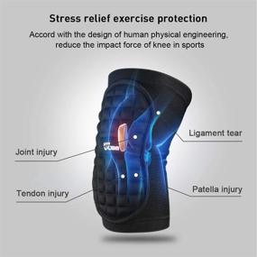 img 1 attached to 🧘 JBM Knee Brace Soft Non Slip Knee Pads - Breathable Knee Compression Sleeve for Fitness, Exercise, Basketball, and Running - Elastic Anti-Collision Pads (One Pair, Black)