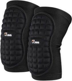 img 4 attached to 🧘 JBM Knee Brace Soft Non Slip Knee Pads - Breathable Knee Compression Sleeve for Fitness, Exercise, Basketball, and Running - Elastic Anti-Collision Pads (One Pair, Black)