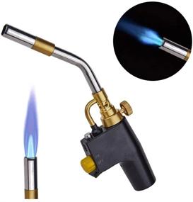 img 2 attached to Portable High Intensity Trigger Start Torch for Gas Welding, Paint Stripping, and Steak Searing - Works with MAPP/MAP Pro/Propane, Oxygen Free