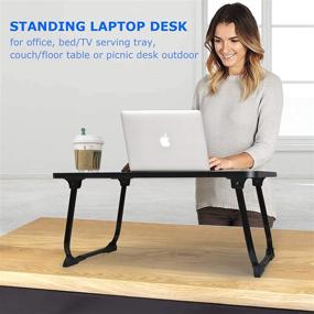 img 3 attached to 🛏️ CHAIRLIN Large Portable Bed Tray: Versatile Laptop Standing Desk for Work and Relaxation