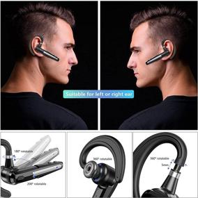 img 2 attached to 🎧 Беспроводная Bluetooth гарнитура V5.0 от TIANLI с двумя шумоподавляющими микрофонами CVC8.0 для сотового телефона и компьютера - Беспроводные наушники для автопередвижения, деловых встреч и офисного использования.