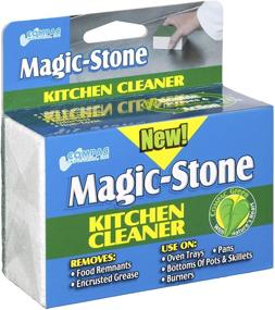 img 3 attached to 🧼 Efficient 2-Sided Compac Home Magic-Stone Kitchen Cleaner Scrub: Remove Stubborn Grime, Grease, and Food with Ease - Ideal for Oven Trays, Pans, and Cookie Sheets, 1 Count