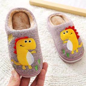 img 3 attached to 🦖 Dinosaur Non-Slip Boys' Shoes and Slippers - LÄTT LIV