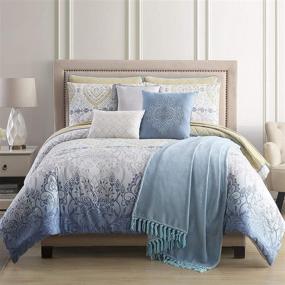 img 3 attached to 🌞 Modern Threads Summer Sun 10-Piece Comforter and Coverlet Set: King/California King, White/Blue - Stay Cool and Stylish in the Sun