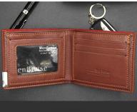 lvshi vintage leather wallet with blocking technology logo