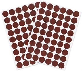 img 4 attached to VictorsHome Self-Adhesive Screw Hole Stickers PVC Cover Caps Dustproof For Wooden Furniture Cabinet 21Mm 2 Sheets/108 Pcs Red Walnut Textured