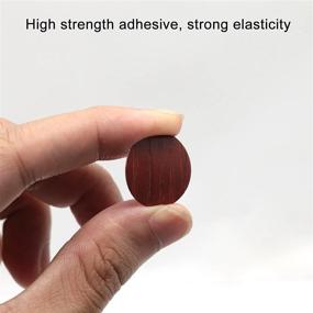 img 1 attached to VictorsHome Self-Adhesive Screw Hole Stickers PVC Cover Caps Dustproof For Wooden Furniture Cabinet 21Mm 2 Sheets/108 Pcs Red Walnut Textured