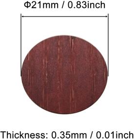 img 3 attached to VictorsHome Self-Adhesive Screw Hole Stickers PVC Cover Caps Dustproof For Wooden Furniture Cabinet 21Mm 2 Sheets/108 Pcs Red Walnut Textured