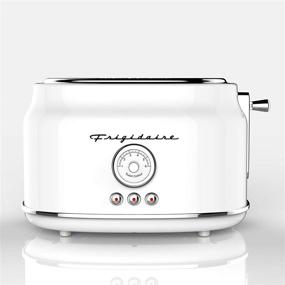 img 3 attached to 🍞 Frigidaire ETO102-WHITE Retro Wide 2-Slice Toaster - Ideal for Bread, English Muffins, and Bagels with 5 Browning Levels, 900w Power - WHITE