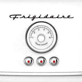 img 2 attached to 🍞 Frigidaire ETO102-WHITE Retro Wide 2-Slice Toaster - Ideal for Bread, English Muffins, and Bagels with 5 Browning Levels, 900w Power - WHITE