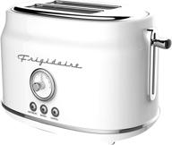 🍞 frigidaire eto102-white retro wide 2-slice toaster - ideal for bread, english muffins, and bagels with 5 browning levels, 900w power - white логотип