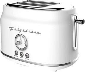 img 4 attached to 🍞 Frigidaire ETO102-WHITE Retro Wide 2-Slice Toaster - Ideal for Bread, English Muffins, and Bagels with 5 Browning Levels, 900w Power - WHITE