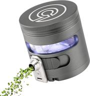 🌿 tectonic9 electric herb grinder 2.5" aluminum alloy - grey | automatic spice dispenser for herbs and spices logo