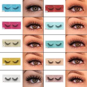 img 1 attached to 👁️ EMEDA Wholesale Lashes: Natural Look 3D Mink Bulk False Eyelashes- 30 Pairs Mix Pack