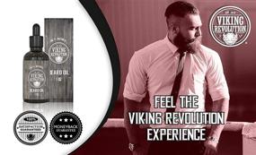 img 1 attached to Viking Revolution Beard Oil Conditioner - Unscented Argan & Jojoba Oils – Natural Softening, Smoothing & Strengthening Beard Growth – Beard and Mustache Grooming Treatment, 1 Pack