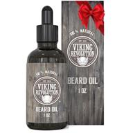 viking revolution beard oil conditioner - unscented argan & jojoba oils – natural softening, smoothing & strengthening beard growth – beard and mustache grooming treatment, 1 pack logo