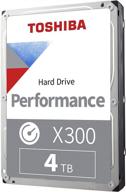 toshiba x300 4tb performance & gaming 3.5-inch internal hard drive - cmr sata 6.0 gb/s 7200 rpm 128 mb cache - hdwe140xzsta logo