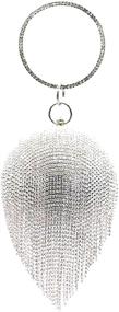 img 4 attached to 💎 Exquisite Lanpet Women Round Ball Crystal Evening Clutch Purse: Elevate Your Wedding Party Look with Tassel Handbags