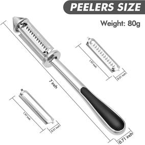 img 1 attached to 🥕 3-in-1 Stainless Steel Vegetable Peeler - Ergonomic Kitchen Tool for Safe and Easy Fruit and Vegetable Peeling