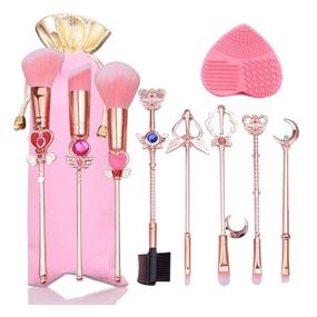 img 4 attached to Enhance Your Beauty with Sailor Moon Golden Magic Girl Makeup Brushes Set - 9 PCs Premium Synthetic Brushes for Flawless Makeup Application