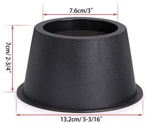 img 3 attached to 🔼 Set of 4 OwnMy 2 Inch Round Circular Bed Risers - Heavy Duty Furniture Lifter for Bed, Table, Chair, Sofa (Black)