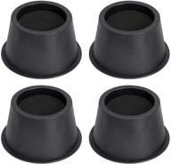 🔼 set of 4 ownmy 2 inch round circular bed risers - heavy duty furniture lifter for bed, table, chair, sofa (black) logo
