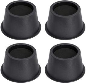 img 4 attached to 🔼 Set of 4 OwnMy 2 Inch Round Circular Bed Risers - Heavy Duty Furniture Lifter for Bed, Table, Chair, Sofa (Black)