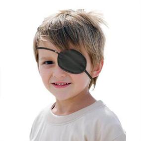 img 1 attached to 🌙 Silk Eye Patch: Premium Elastic Single Eye Mask for Lazy Eye, Amblyopia, and Strabismus in Kids and Adults - No Leakage, Smooth and Comfortable - Sky Blue (Kids)