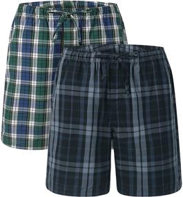 img 4 attached to 🩳 Cotton Men's Pajama Shorts with Pockets by LAPASA