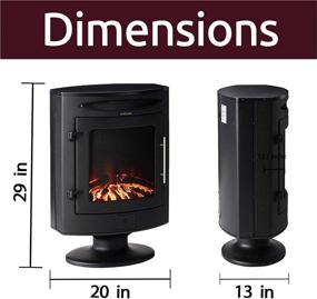 img 2 attached to 🔥 Cambridge CAM20FSEF-1BLK 1500W Freestanding Electric Fireplace with Realistic Log Display