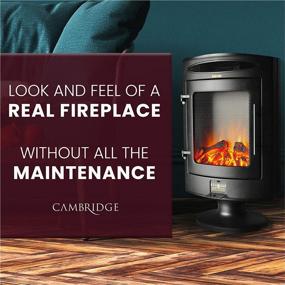 img 3 attached to 🔥 Cambridge CAM20FSEF-1BLK 1500W Freestanding Electric Fireplace with Realistic Log Display