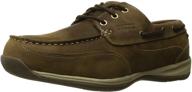 👞 stylish and durable brown men's loafers & slip-ons: rockport work sailing rk6736 shoes logo