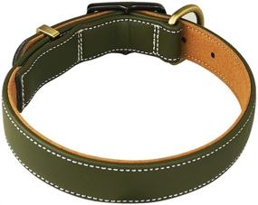 img 1 attached to 🐶 Chede Basic Classic Padded Leather Dog Collars - Hair Clip-Proof Dog Collar with Alloy D-Ring - Suitable for Small, Medium, Large, and Extra Large Dogs