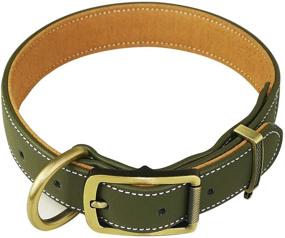 img 4 attached to 🐶 Chede Basic Classic Padded Leather Dog Collars - Hair Clip-Proof Dog Collar with Alloy D-Ring - Suitable for Small, Medium, Large, and Extra Large Dogs