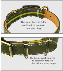 img 3 attached to 🐶 Chede Basic Classic Padded Leather Dog Collars - Hair Clip-Proof Dog Collar with Alloy D-Ring - Suitable for Small, Medium, Large, and Extra Large Dogs