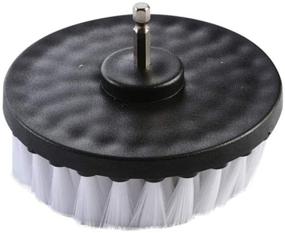 img 4 attached to 🧹 Wixine 1Pcs 5" White Drill Brush: Efficient Carpet, Leather, and Upholstery Cleaning Kit