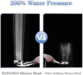 img 1 attached to 🚿 Enhance Your Shower Experience with SAYGOGO Handheld Shower Head Kit: High Pressure, 3 Spray Settings, On/Off Switch, Detachable Shower - (3-kit)