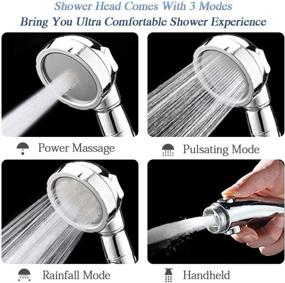 img 2 attached to 🚿 Enhance Your Shower Experience with SAYGOGO Handheld Shower Head Kit: High Pressure, 3 Spray Settings, On/Off Switch, Detachable Shower - (3-kit)