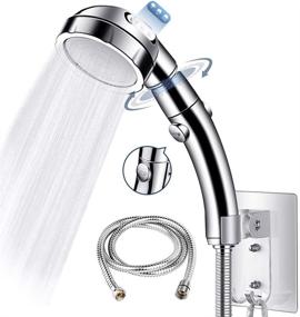 img 4 attached to 🚿 Enhance Your Shower Experience with SAYGOGO Handheld Shower Head Kit: High Pressure, 3 Spray Settings, On/Off Switch, Detachable Shower - (3-kit)