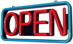 img 3 attached to 💡 Boost Your Business Visibility with BritTech 21'' X 10'' Ultra Bright LED Neon Open Sign - Remote Controlled in Vibrant Blue/Red