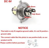 💡 powerful 6v 56 smd h4 led lamp: upgrade your motorcycle headlight bulb with 10w 800lm 6000k white high/low conversion kit logo