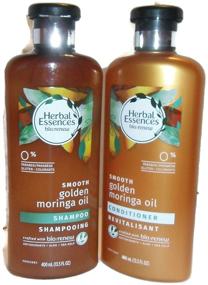 img 3 attached to 🌿 Nature's Secret to Silky Hair: Herbal Essences Smooth Golden Moringa Oil Shampoo & Conditioner Set 13.5oz